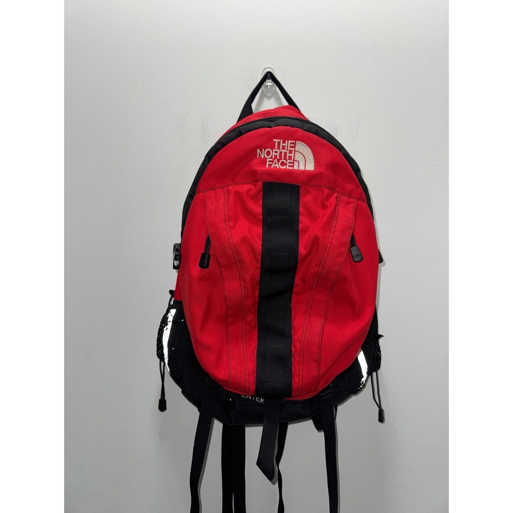 Vintage The North Face Enterprise Backpack Red Black‎ Daypack Hiking School Bag